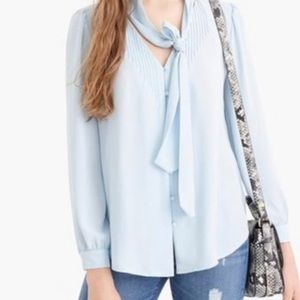 JCREW 365 Drapey Tie Beck Blouse